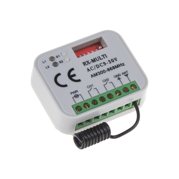 Pohon - Prijímač 2-kanálový_9-30V AC/DC_300-868MHz_Univerzálny