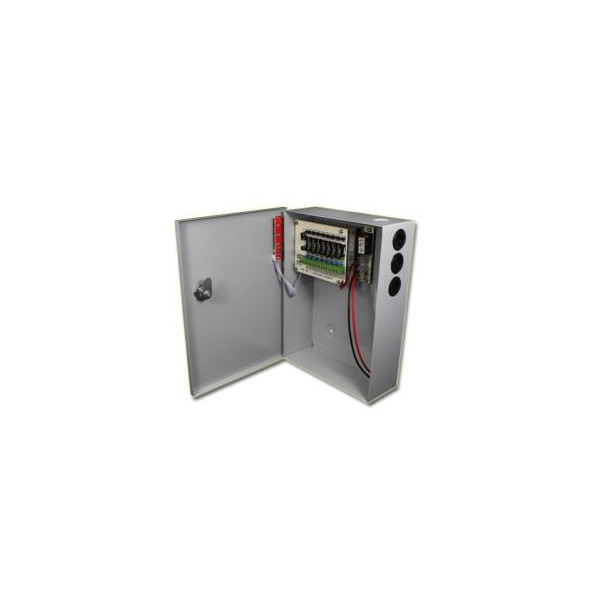 Zdroj - 230V AC / 12V DC (5A_8xvýstup) v kovovej skrinke - bez akumulátora EXRX12V5A8KZ