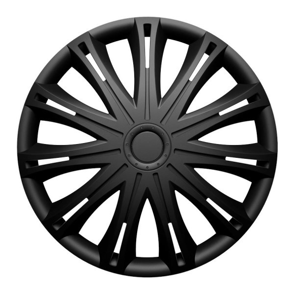 Puklice 16" VERSACO SPARK black plastové - 4 ks