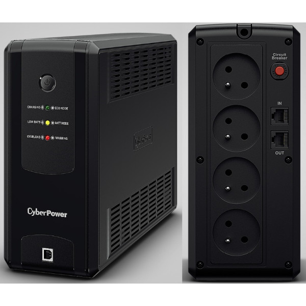 Zdroj záložný do domácnosti 630W/1050VA/4,56A_4x 230V Schuko zásuvka; RJ45 - EX1050UTEGFR