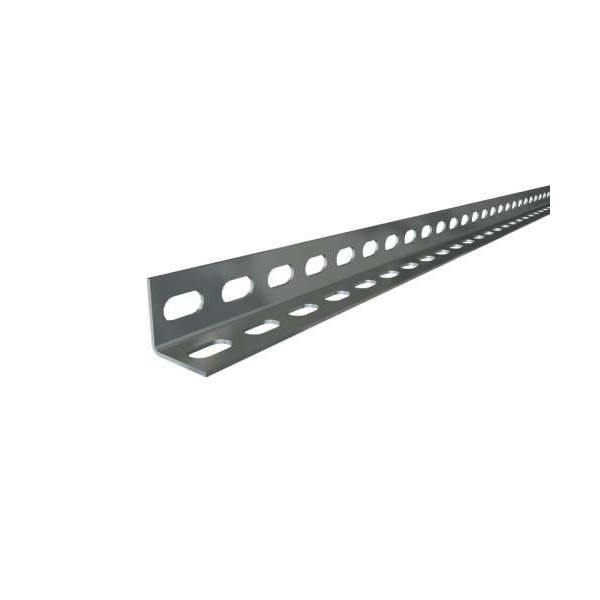 Pohon na garážové vráta_Dierovaný uholník pre montáž stropných pohonov žiarový zinok - 1m