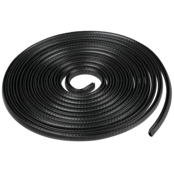 Lišta na dvere čierna narážacia - 5m_s ocelovým jadrom - Lampa Italy 20832