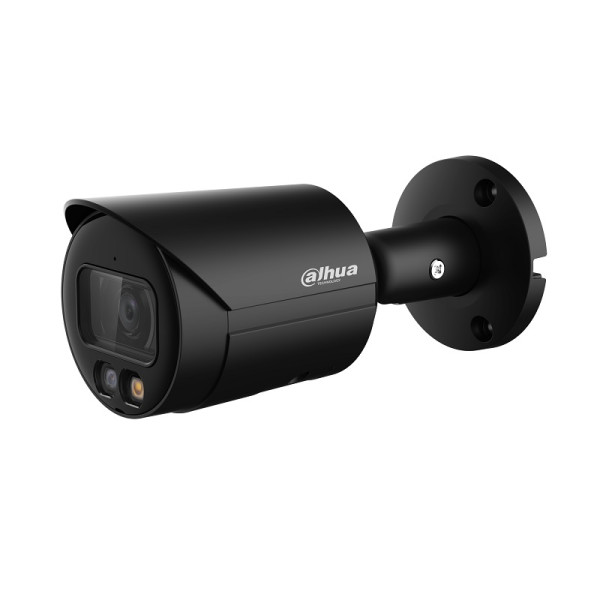 CCTV Kamera IP ColorFull Tubus 4MPx; 2,8mm/95°; IR-30m; 0,008Lux;Mikrofón;POE;SD-256GB - HFW2449S-S-IL-0280B-BLACK