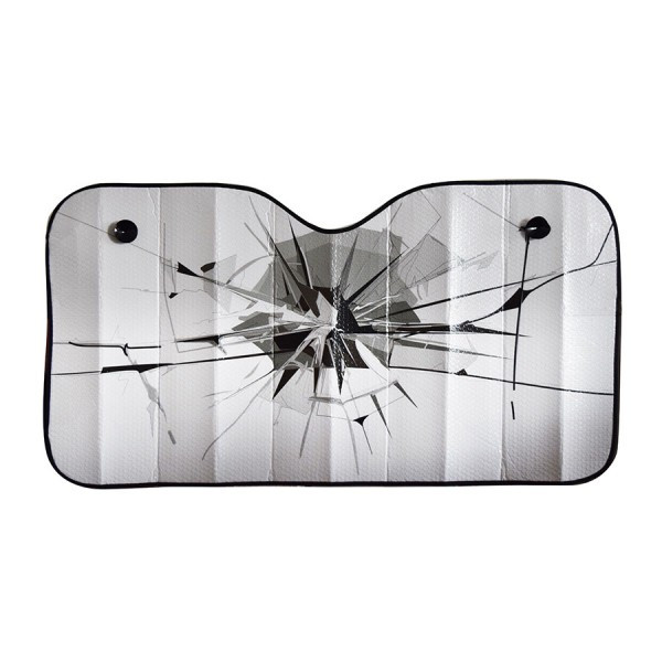 Clona slnečná na predné sklo 130 x 70cm_Hliníková_PRASKLINY