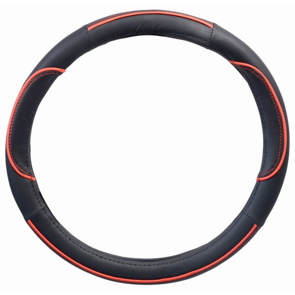 Poťah na volant - čierny/červený 37-39cm - WAVE