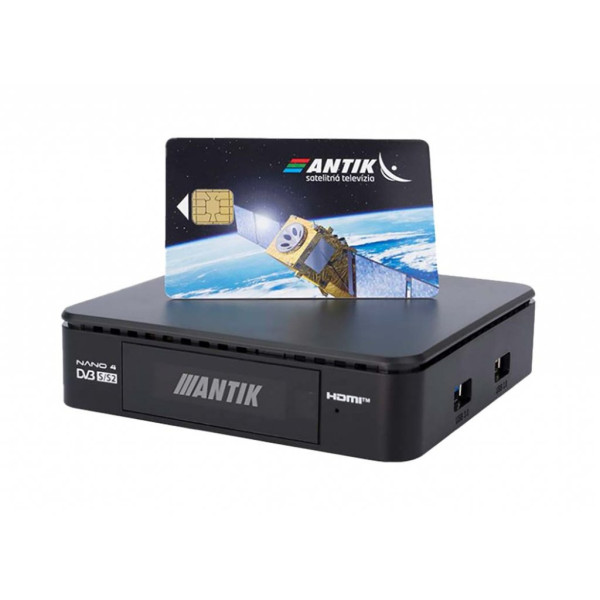 ANTIK NANO 4S (RJ45,WIFI,2xUSB,SPDIF,IR predĺženie,AV,B )+ HDMI kábel