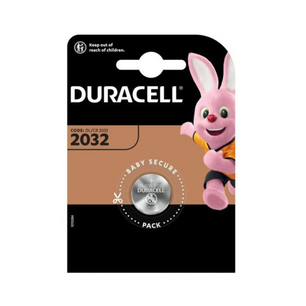 Batéria CR2032_3V_∅ 20 x 3,2mm_235mAh_LITHIUM - DURACELL (1ks/Blistro)