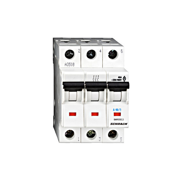 Istič - SCHRACK - Vypínač 3-pólový, 40A, na DIN lištu - BM900013