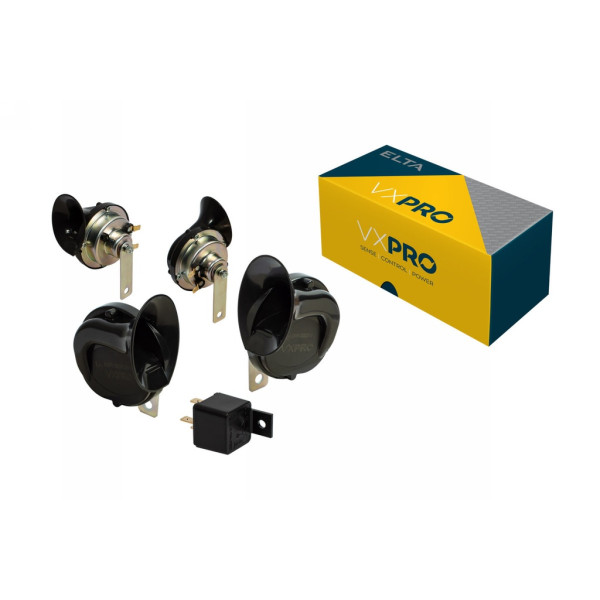 Klaksón - 12V slimáky + relé - ELTA VXPRO (2ks)