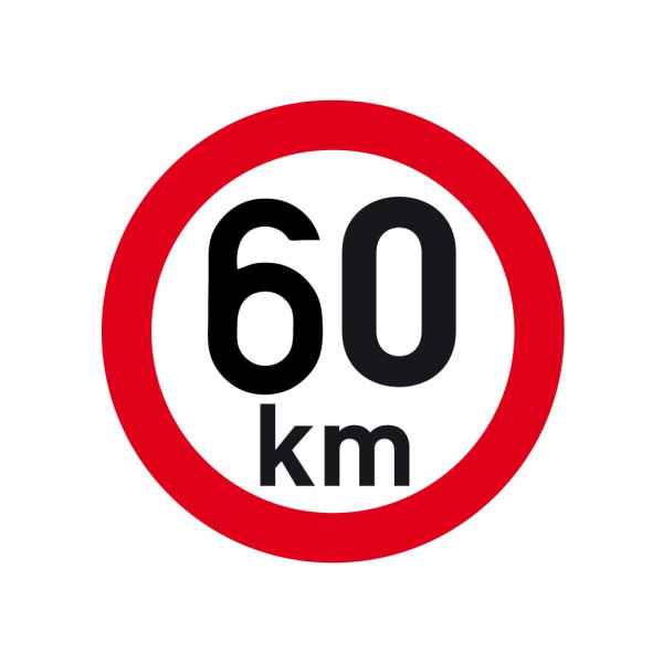 Nálepka - rýchlostná - 60 km (150 mm) - reflexná