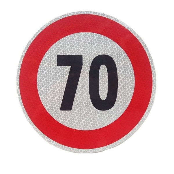 Nálepka - rýchlostná - 70 km (150 mm) - reflexná