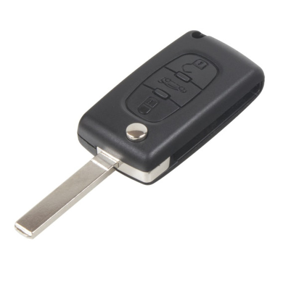 Obal kľúča - PEUGEOT (3-tlačidlový) s planžetou VA2 bez držiaka na bateriu_znak kufor