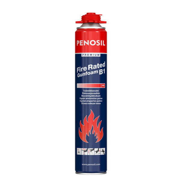 Pena montážna - polyuretánová_protipožiarna_pištoľová_720ml - PENOSIL Fire Rated Gunfoam B1