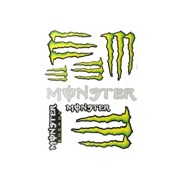 Nálepka - MONSTER Energy_21,8x16,6cm_Zelená_8ks