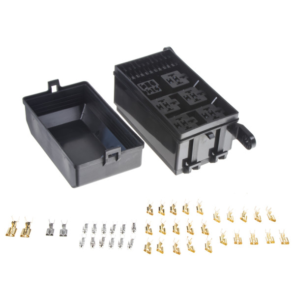 Púzdro poistkové - Nožové poistky Klasik 6x + 6x Reléový box