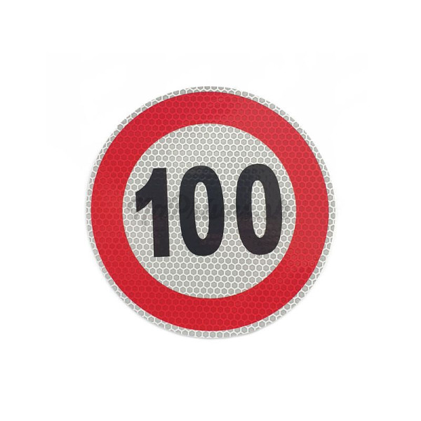 Nálepka - rýchlostná - 100 km (150 mm) - reflexná