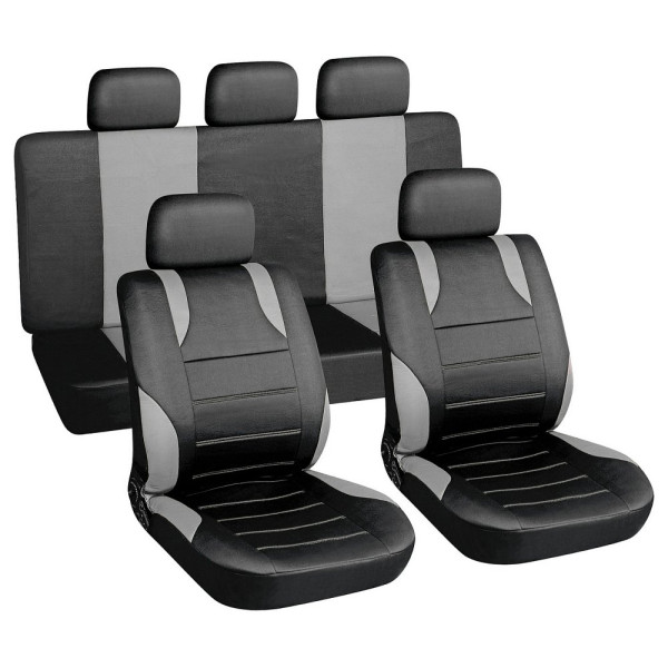 Poťahy - UNI - SPORT + 5x na opierku hlavy - šedá