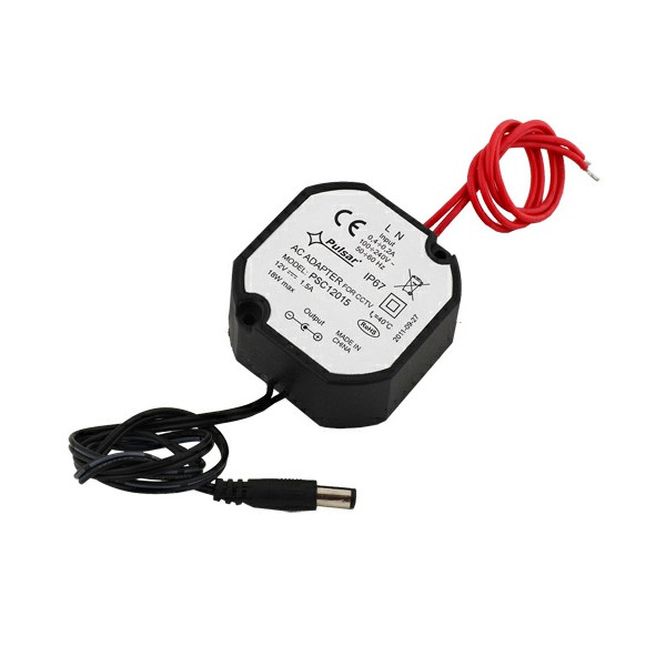Zdroj - 230V AC / 12V DC do krabice inštalačnej (1,5A) 69x44x29mm; IP67 - PSC12015