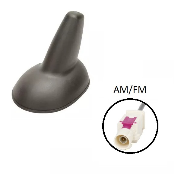 Autoanténa strešná aktívna_imitácia plutvy_FAKRA_12V_60x45x50mm - CALEARO SHARK I. 7677805(čierna)