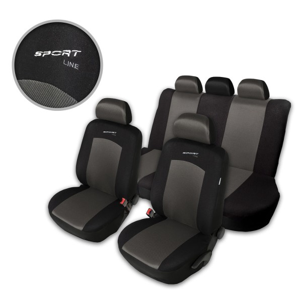 Autopoťahy - Sport Line - 5x na opierku hlavy - sivé