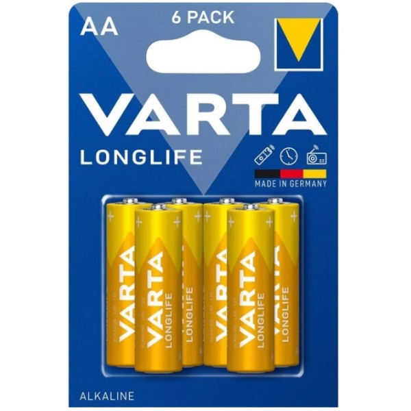 Batéria AA Alkalická_1,5V - VARTA LONGLIFE (Blistro_6ks)