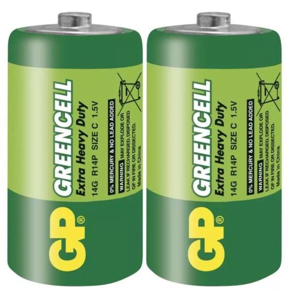 Batéria LR14_1,5V_25 x 49mm - GP Greencell (Zinko-chloridová) 1ks