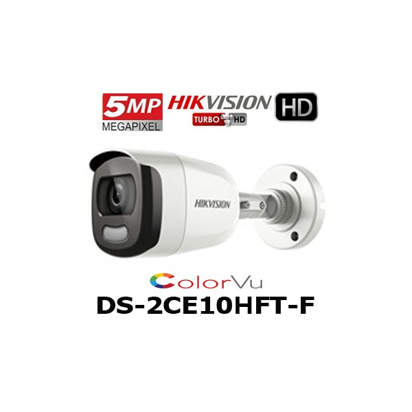 CCTV Kamera 4v1 ColorVu TUBUS 5MPx; 2,8mm/99,7°; LED-20m; 0,0005Lux; WDR130; IP67;12V- DS-2CE10HFT-F