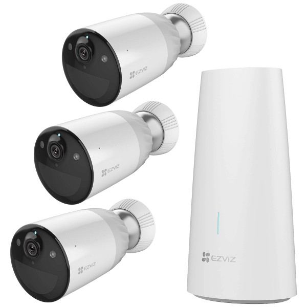 CCTV SET WIFI_NVR + 3x IP kamera 2MPx_2,8mm/128°_IR-10m_Mikrofón_Reproduktor_H265+_do 265GB - EZVIZ BC1-B3