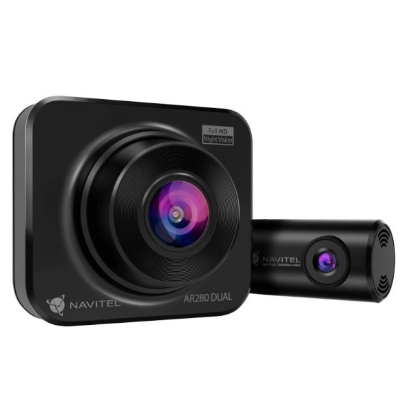 Čierna skrinka FULL HD/2MPx+Zad.1MPX_2" LCD_140°_MOV_G-senzor_SD Micro do 64GB- NAVITEL AR280 DUAL