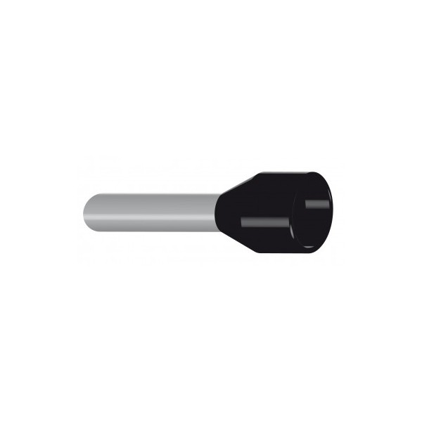 Dutinka lisovacia pre 1,5 mm² kábel; dĺžka 8/14 mm; ČIERNA izolácia (100ks)