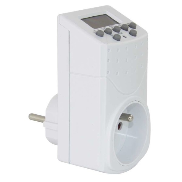 Hodiny spínacie so zásuvkou_Digitálne_230V/2000W_20 spínaní za deň/140 spínaní za týždeň - EMT757-F