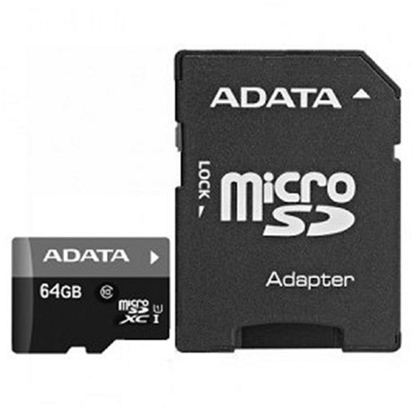 Karta pamäťová SDXC Micro_64GB_CLASS 10 - ADATA Premier UHS-I + adaptér SD
