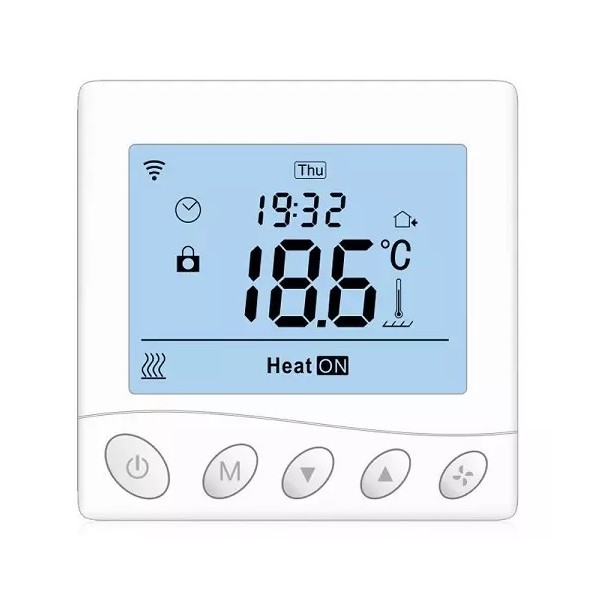 Kúrenie SMART - Termostat priestorový-podlahový 5 - 50 °C_16A_spínanie 0-230V s LCD_230V - HUTERMAN T033W