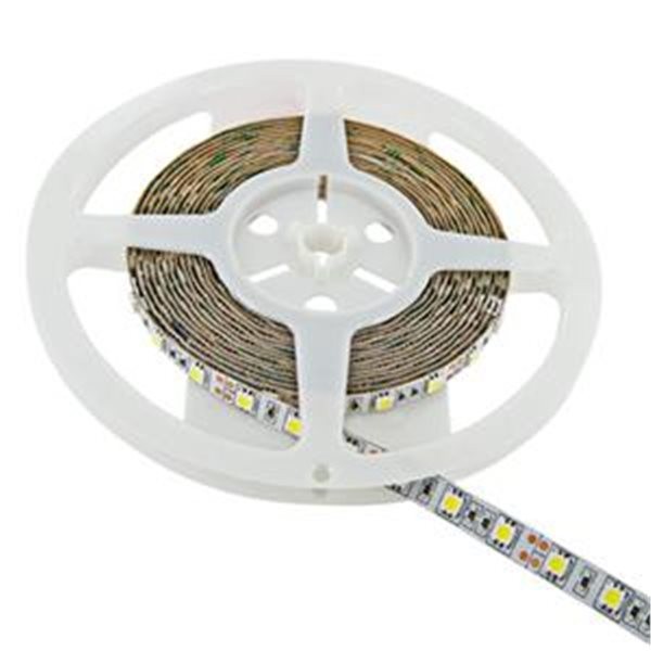 LED pásik 5m_BIELA studená_300LED_72W/14,4W_IP65_10mm_BIELY podklad - K055 (vodotesný)