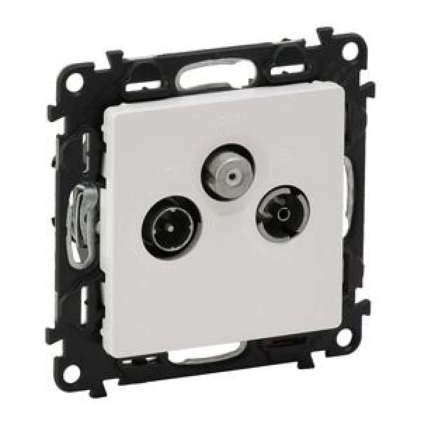 LEGRAND VALENA Life - Zásuvka TV/RÁDIO/SAT_Hviezda_<1,5db_BIELA_bez rámika - 753152