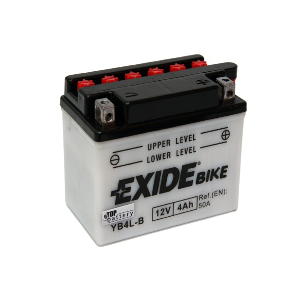 Motobateria 12V/4Ah_50A_D:120mmxŠ:70mmxV:92mm - YB4L-B - EXIDE - Pravá