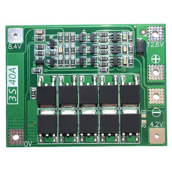 Ochranný obvod a balancér_3 x Li-Ion 18650_40A