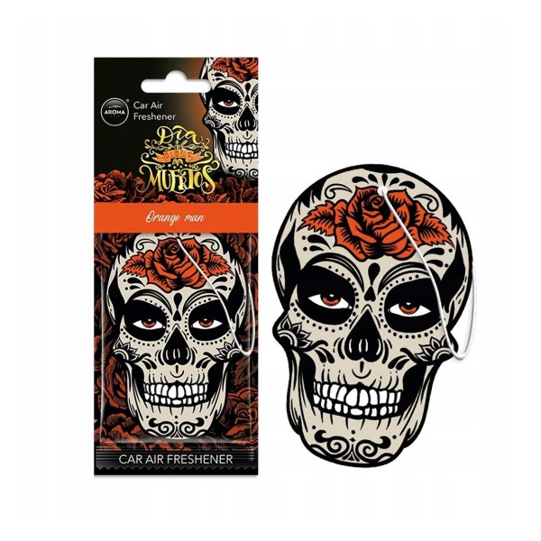 Osviežovač - AROMA - DIA DE LOS MUERTOS Skull Orange Man Island Driftwood - stromček
