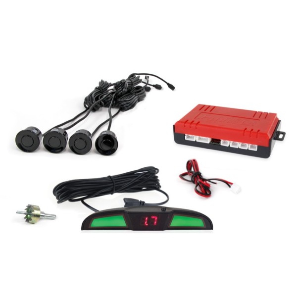 Parkovacie snímače 4-senzorové_Čierne_Akustické/LED COB_22/25mm_12V - 02281