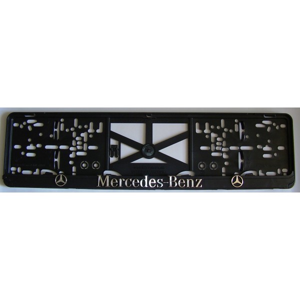 Podložky pod ŠPZ - Plastová_čierna - MERCEDES-BENZ s 3D reliéfom (2ks)