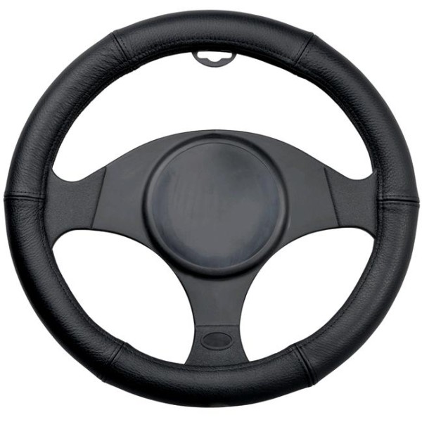 Poťah na volant - čierny 39-41cm kožený - 3252