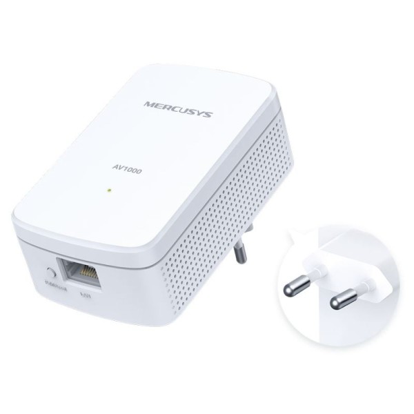 Powerline LAN po 230V AC, 1000Mbps, 1xLAN / 1xWIFI+1xLAN - MERCUSYS MP500 KIT