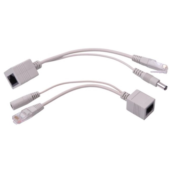 Prevodník RJ45+DC cez ethernetový kábel - POE Set