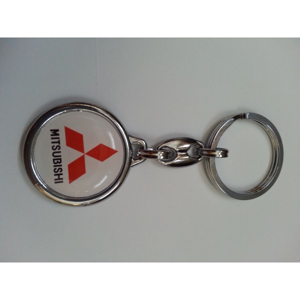Prívesok na kľúče - MITSUBISHI - Biely