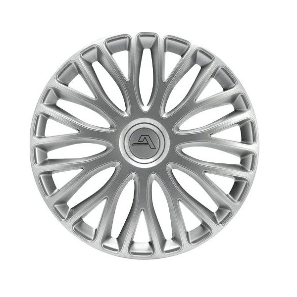 Puklice 14 ALCAR MILANO strieborné plastové - 4 ks