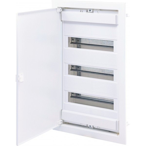 Rozvádzač pod omietkový 42 pozícií_400V_63A_IP40_biele dvierka kov_EKG42