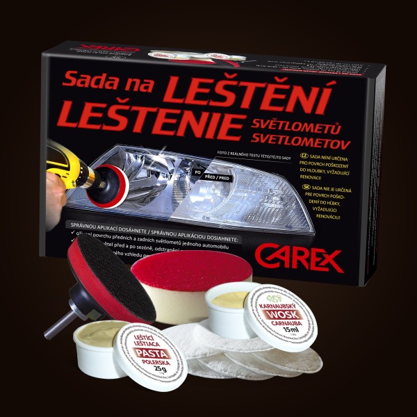 Sada na renováciu svetlometov (10ks) - Carex 40228
