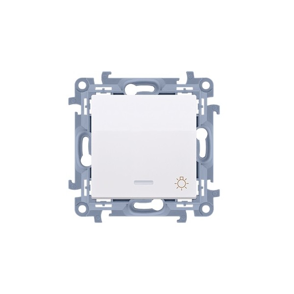 Simon 10 - Spínač č.1_BIELY_bez rámika_s podsvietením_s piktogramom_10A_IP20