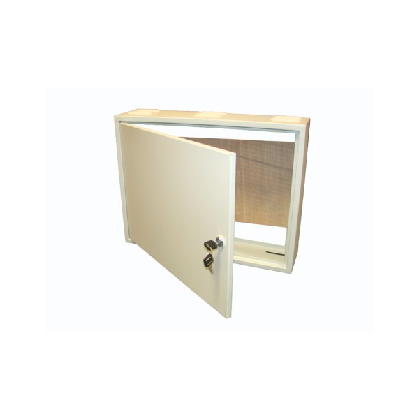 Skriňa kovová NADomietková uzamykateľná 520x400x140mm s plechovou platňou- TPR-5