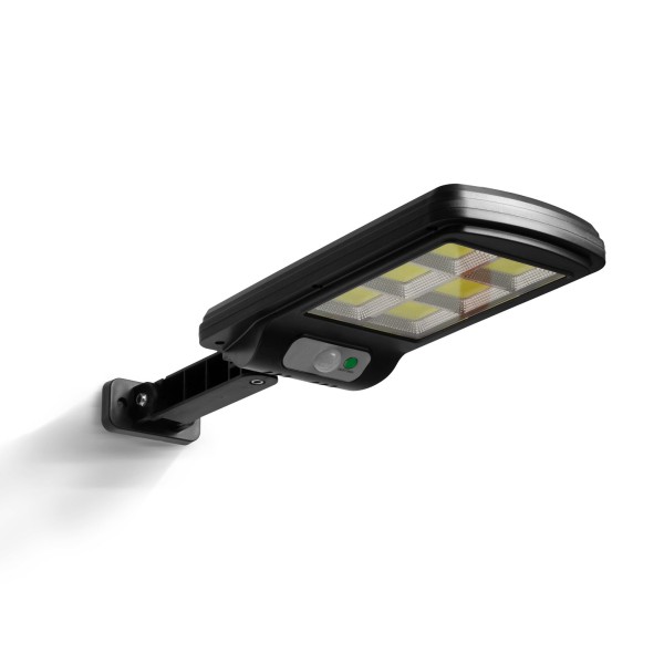 Svietidlo - nástenne Solárne LED/PIR_5W_300Lum_120°_IP65_260x115x42mm_čierny s DO